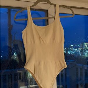 QQQ Cream Ribbed Bodysuit